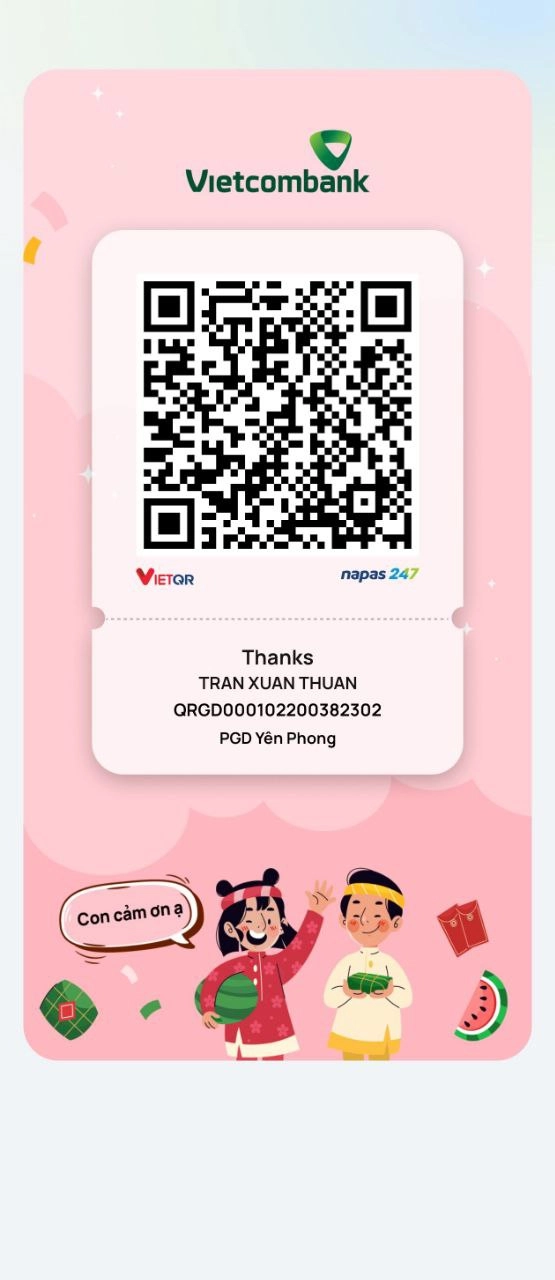 Mã QR nhận yêu thương